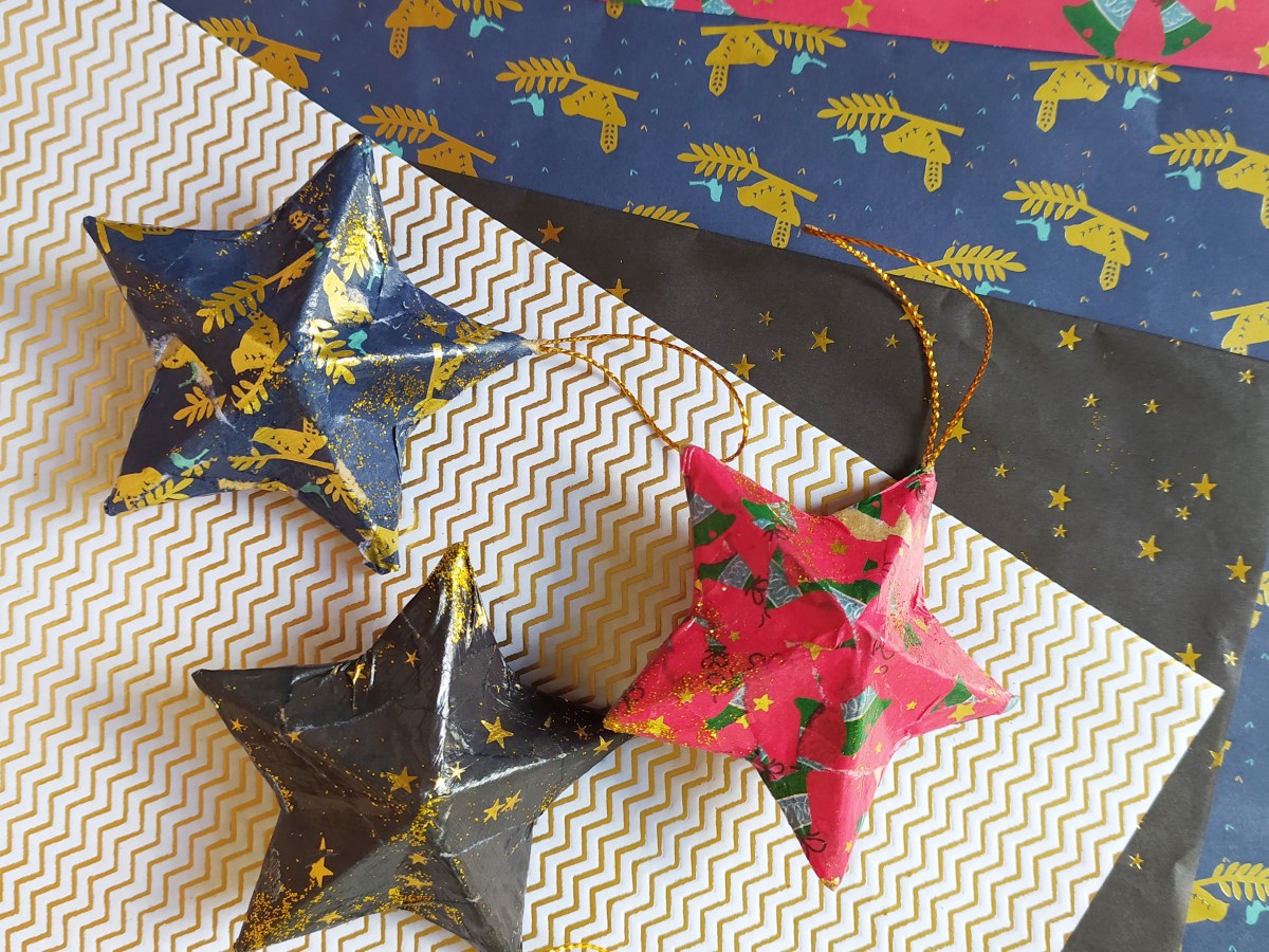 Etoile de Noël en papier decopatch&nbsp;#51
